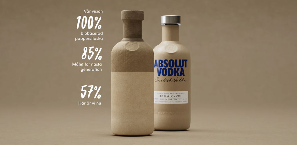 Absolut Vodka lanseras i pappersflaska